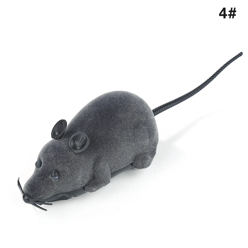 Беспроводной пульт дистанционного управления коричневая игрушка крыса, мышь для кошки для домашних питомцев котенка собаки новинка подарок товары для кошек - Цвет: Gray black ears
