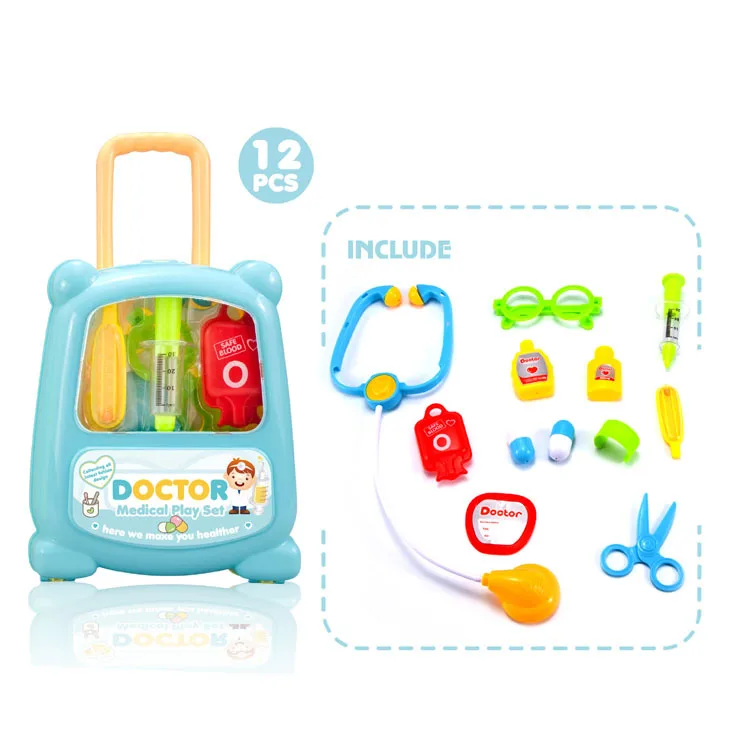 

Children Play House Scene Toy Educational Doctor Set Light Included Light Music Toy CHILDREN'S Toy Doctor Set 2-Color Mixed
