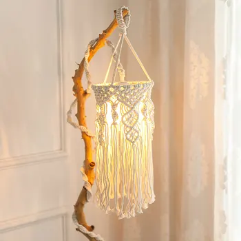 

Nordic ins chandelier Lampshade Bohemian hand-woven Hanging pendant Light Shade Chandelier Lamp Cover for home decoration