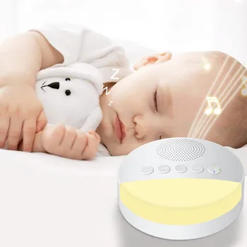 

White Noise Sleep Instrument Portable Sleep Aid Factory Source Breathing Night Light music light sleep aid Speaker new