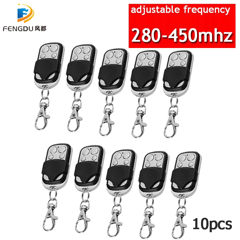 

10PCS Adjustable Frequency 250MHz-450MHz Fixed Code Remote Control Duplicator Face To Face Clone For Garage Door Opener