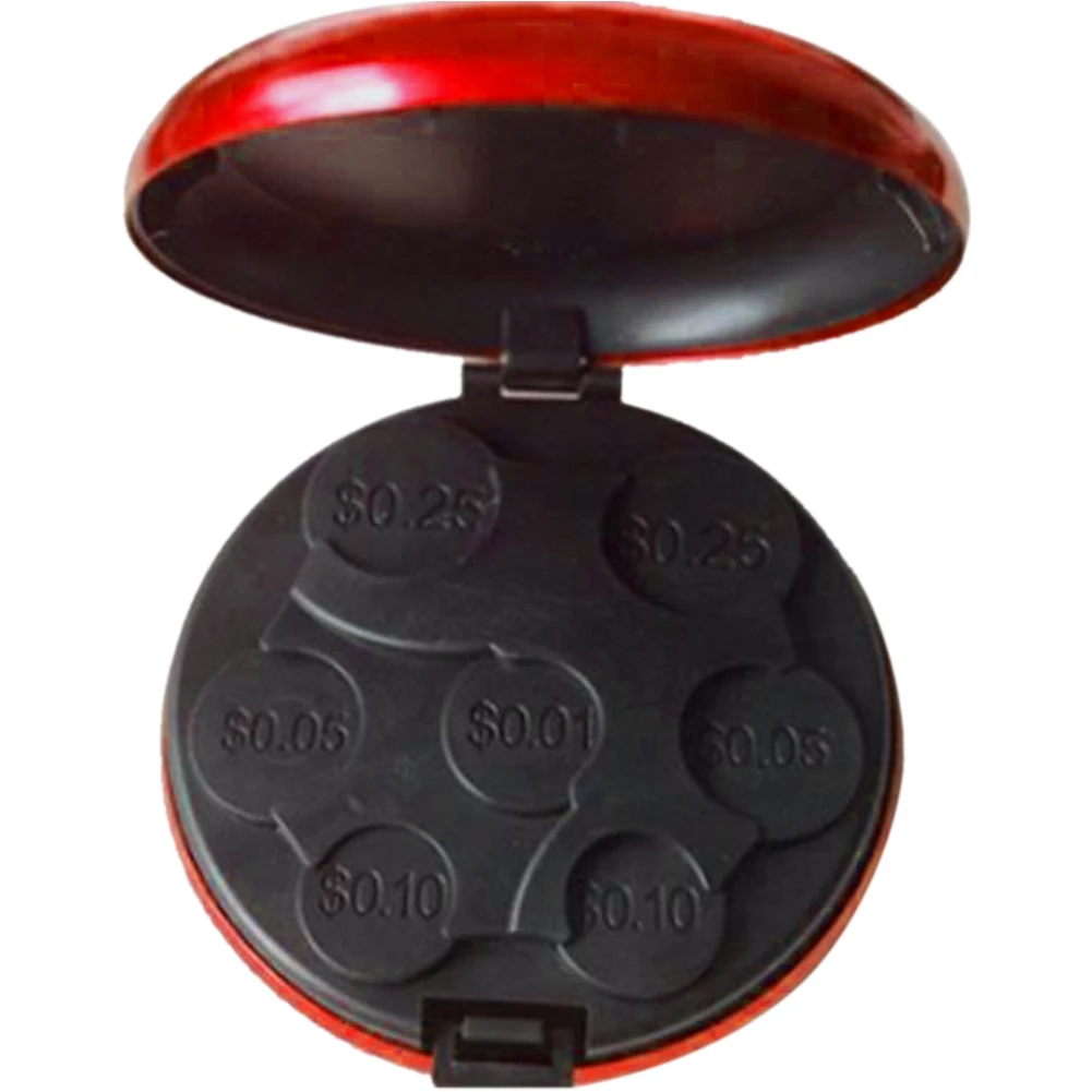 

Dispenser Storage Collection Purse Organizer Round Case Display Euro Dollar Money Coin Box Aluminum Alloy Wallet Container