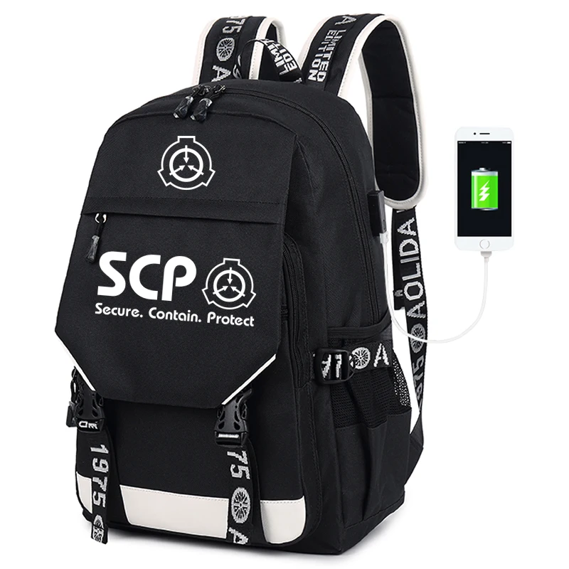 SCP Foundation Backpack School Bag for Teenagers Travel Bag Rucksack ...