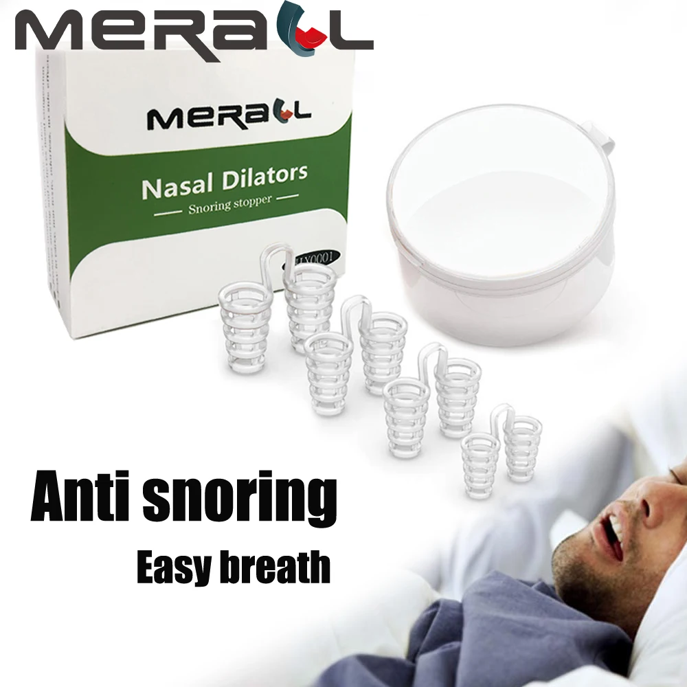 4Pcs Anti Snoring Device Sleep Nose Clip Anti Snore Stopper Snoring Nasal Dilators Silent Breathing Quiet Rest Tool Sleep Aid