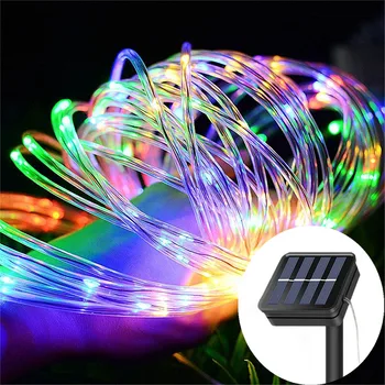 

Solar Powered String Lights Outdoor Solar Fairy Rope Tube String Lights for Home Patio Garden Gate Yard Party Wedding Decoration