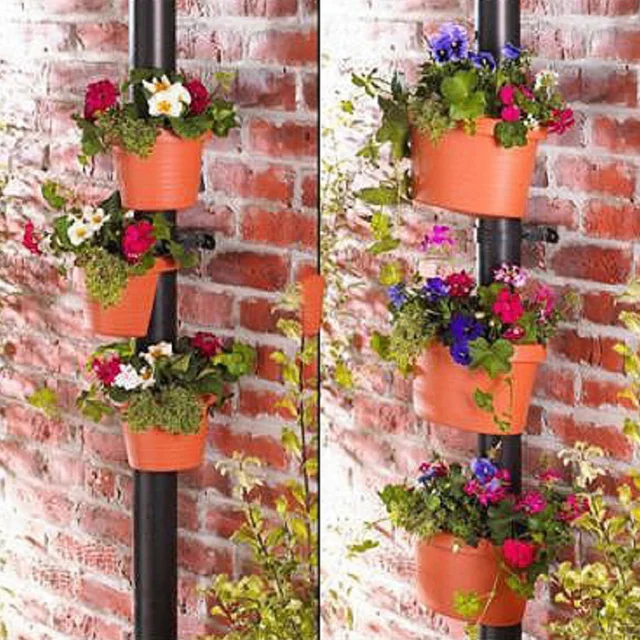 3 Pc/Tétel Egyedi Ereszcsatorna -Downspout Kerti Virágcserép -Cső Virág Edények Kád Lefolyó Cső Ültetvények - Image 5