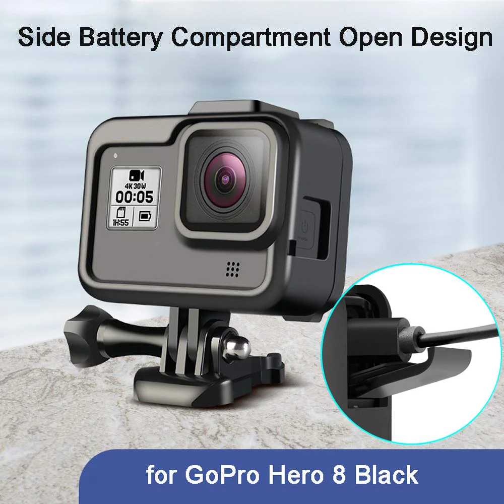 Пластиковая черная рамка для GoPro Hero 8, Черная защитная оболочка для GoPro HERO 8, аксессуары для экшн-камеры