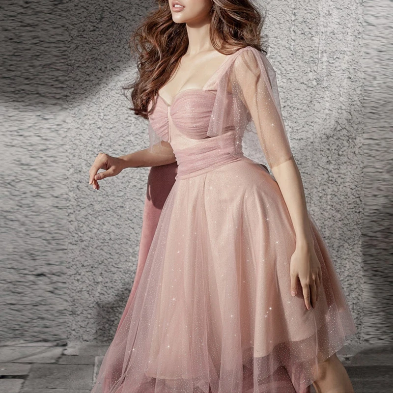 Женское Сетчатое платье трапеция Max Spri вечернее трапециевидной формы с коротким