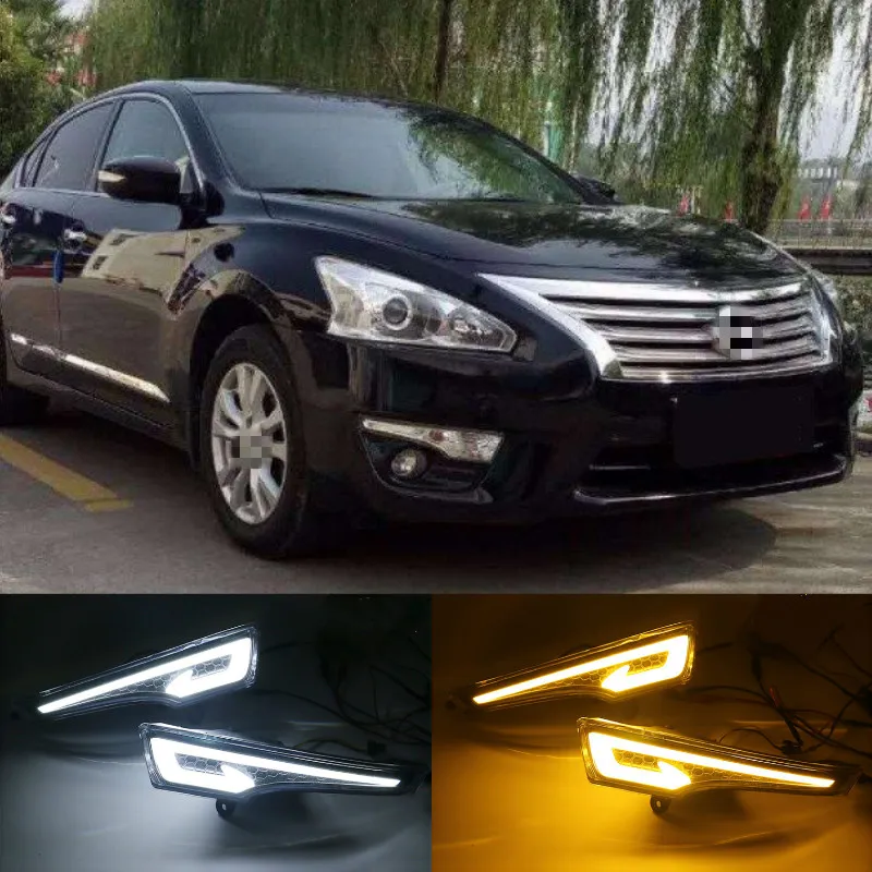 

1Pair DRL Daytime Running Lights fog lamp cover headlight 12V Daylight For Nissan Altima Teana 2013 2014 2015