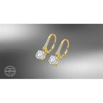 

LOTUS earrings LP2005-4/E Silver gold plated & SWAROVSKI