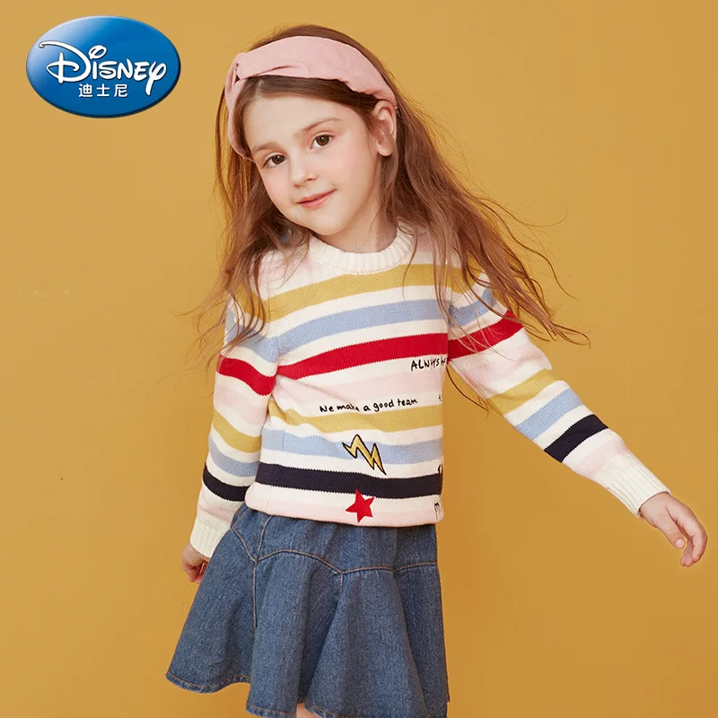 Детский свитер disney; вязаный свитер для девочек; Новинка года; детский топ с Минни Маус; детские свитера; одежда с Микки Маусом; свитера для девочек
