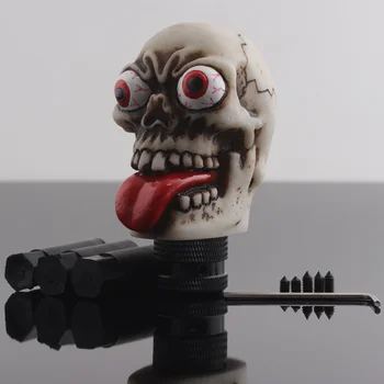 

Custom Car Manual Stick Big Tongue Eyes Skull Gear Shift Knob Lever For Sedan Coupe SUV Crossover Wagon Hatchback Truck Cars