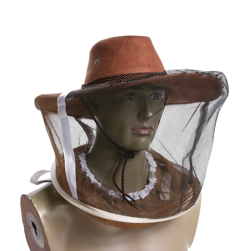 

Anti-bite Beekeeping Hat Mosquito Bee Insect Net Veil Hat Face Head Neck Wrap Protector Beekeeping ToolsGM