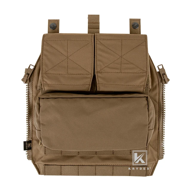 KRYDEX Tactical Pack Zip-on Panel Backpack For CPC NCPC AVS JPC2.0 Vest Multicam Tactical Airsoft Combat Gear Carrier Bag Coyote Brown
