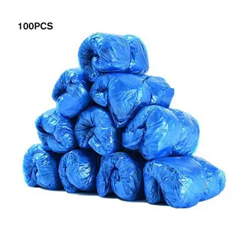 

100pcs waterproof and dustproof Disposable plastic shoe covers protective thickened household non-slip wear-resistant