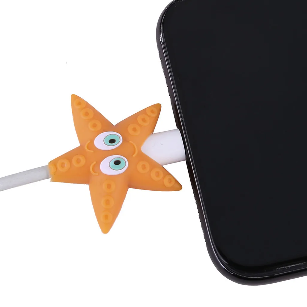 Мультяшный телефонный кабель USB провод шнур зарядка протектор органайзер для iphone 7 8 plus xs max 5se 5S 6s huawei аксессуары