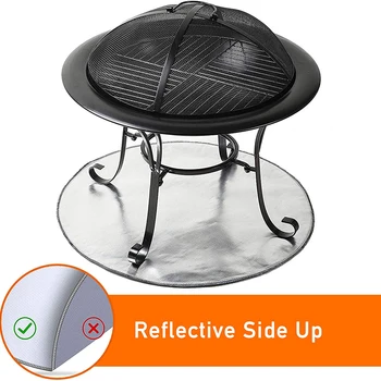 

Round Fireproof BBQ Mat BBQ Protect Pad Cover Grill Mat Non Slip Floor Protection Oilproof Outdoor Camping Grill Protect Pad