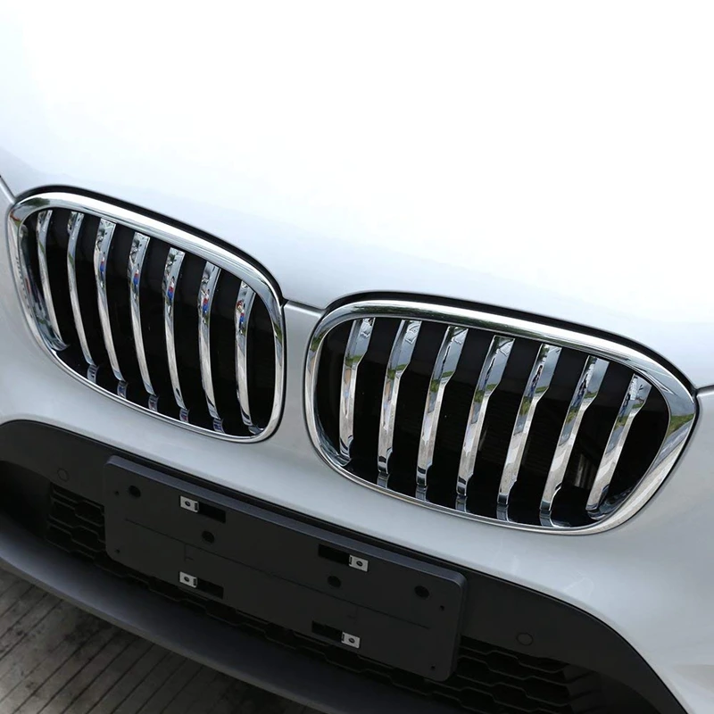 Новый Передняя решетка автомобиля сетки литья Накладка для BMW X1 F48 2016 2019|Гоночные