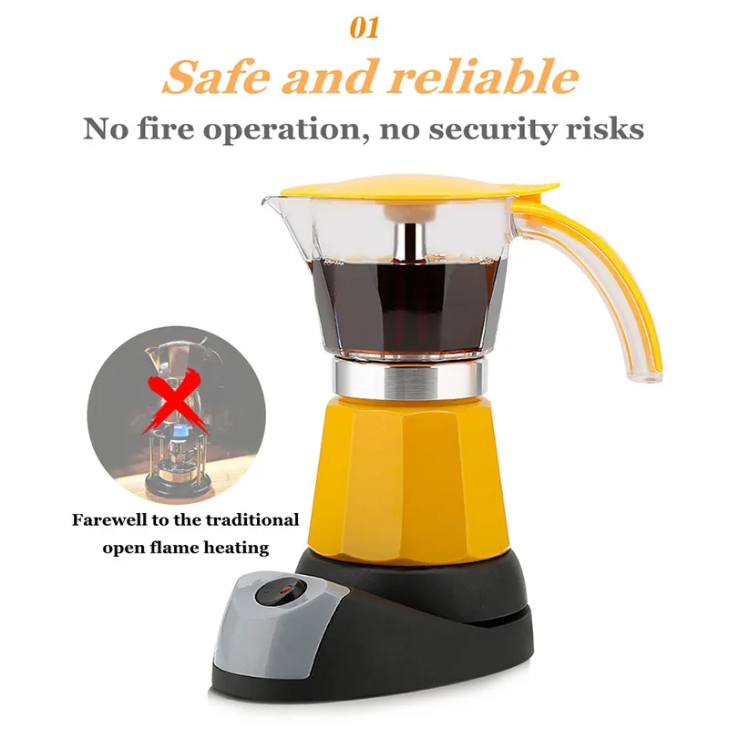 

Hot New Electric Espresso Mocha Pot Coffee Filter Italian Mocha Coffee Pot Stovetop Tool Filter Filter Cafetiere Eu Plug