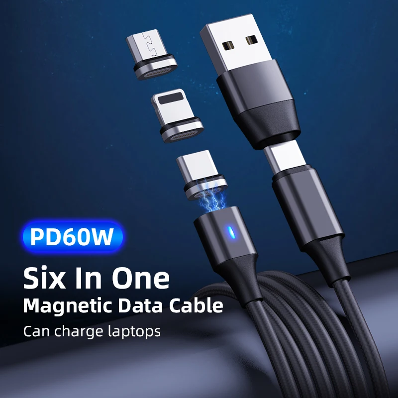 Устройство для быстрой зарядки PD 60W USB/Type C и micro USB с магнитными разъемами для кабеля для передачи данных Android телефона для xiaomi huawei Samsung проводное зарядное устройство|Кабели для мобильных телефонов| | АлиЭкспресс