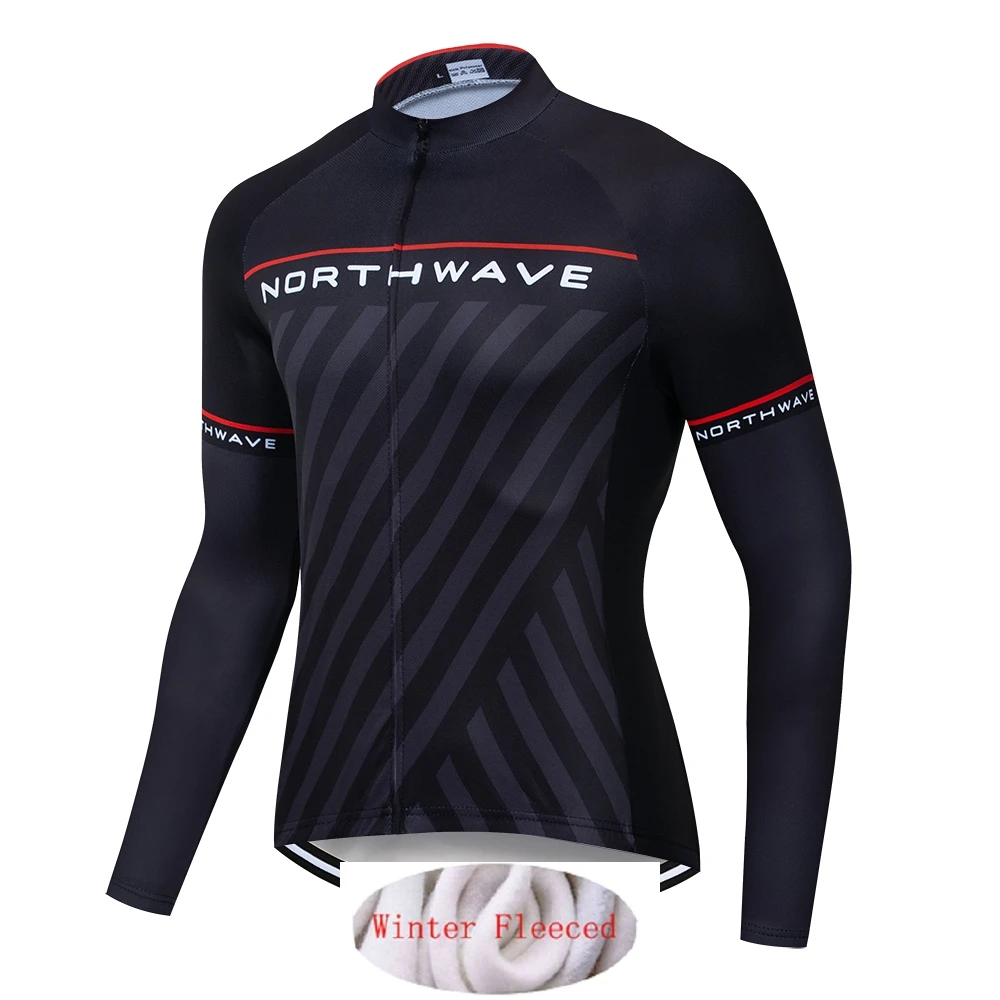 Northwave pro team Зимняя мужская длинная Флисовая теплая и ветрозащитная одежда для велоспорта ciclismo Джерси комбинезон комплект - Цвет: 3