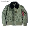 B15 fur collar winter thick nylon flight jacket WW2 men's bomber jackets 1