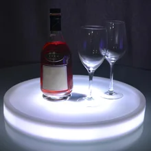 SK-LF12J(D40* H6.5 см) Skybesstech светодиодный барный стол перезаряжаемый Водонепроницаемый IP65 светодиодный барная мебель круглый стол 10 шт