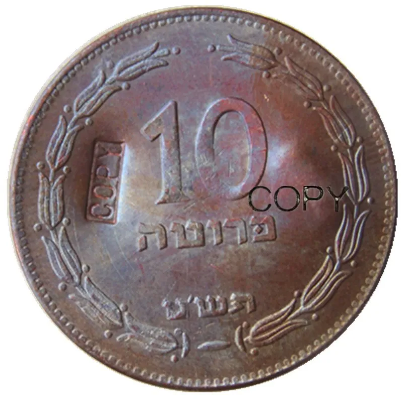1949 Израиль Палестина британская 10 прута монеты КОПИЯ медь