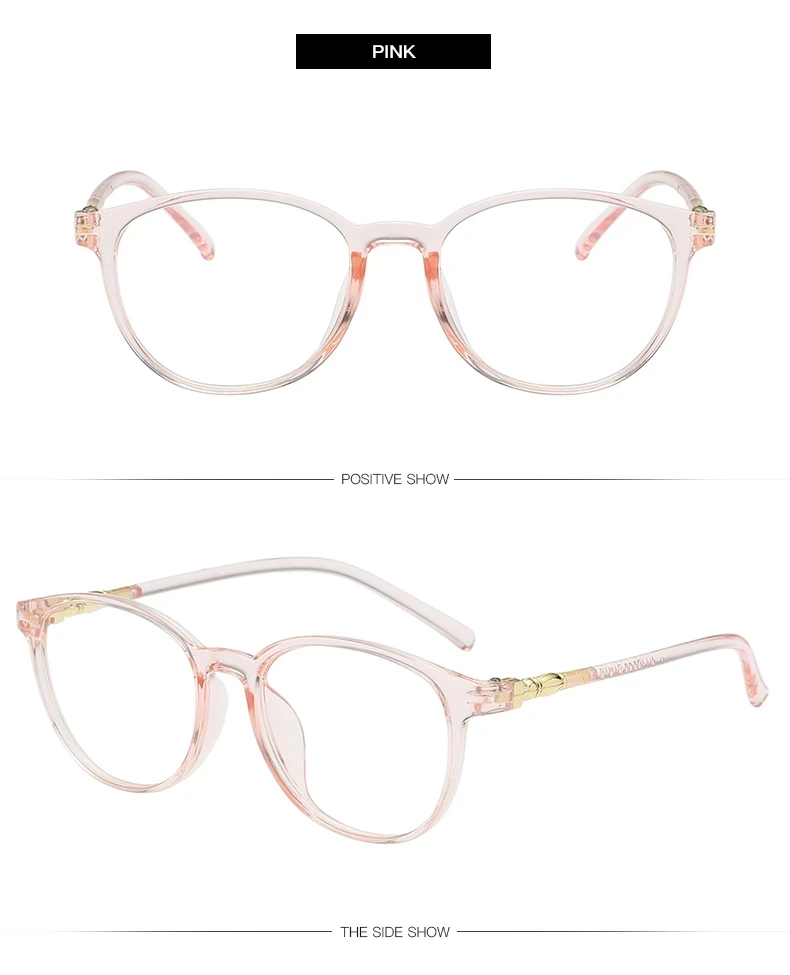 Модные очки прозрачные, оправа для женщин Винтажная прозрачная оправа круглые очки для глаз женские пластиковые прозрачные оправы для очков