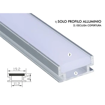 

LEDLUX BA1908 Raceway profile bar aluminum floor recessed useable 1 meter