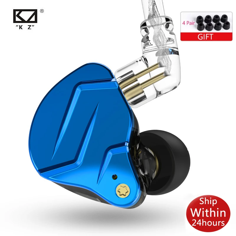 KZ ZSN Pro X 1DD 1BA Metal HIFI In Ear Earphone Bass Earbuds