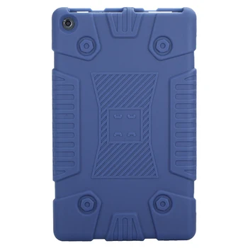 

Shockproof Impact Resistant Flexible Kids Friendly Soft Silicone Case for Fire HD 8 Tablet (7th Gen,2017 release),Blue