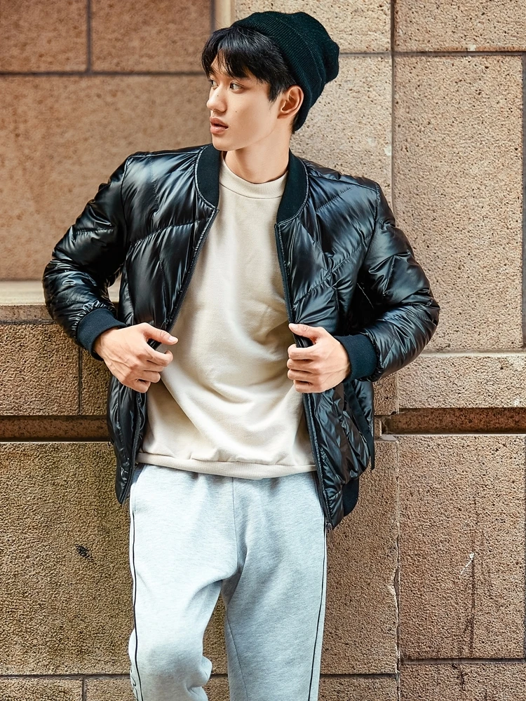 Mannen Jas Winter Koreaanse Witte Eend Donsjack Warme Parka Baseball Jacket Slim Puffer Jas Mannen Casaco GQ8815 YY1456 Mannen Jas Winter Koreaanse Witte Eend Donsjack Warme Parka Baseball Jacket Slim Puffer Jas Mannen Casaco GQ8815 YY1456