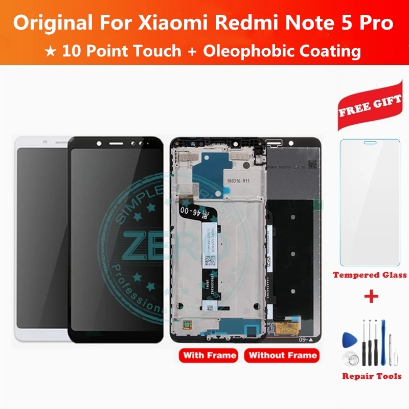 Для Xiaomi Redmi Note 5 Pro ЖК-дисплей 10 сенсорный экран панель Redmi Note 5Pro ЖК-дигитайзер сборка запасные части