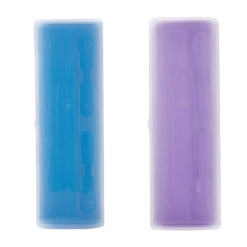 

Toothbrush box 2PCS Portable Electric Toothbrush Holder Case Box Travel Camping for Oral-B 4 Colors(Purple&Blue)