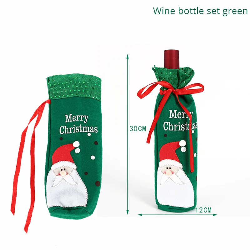 1pcs bottle cover Natal Merry Christmas Висячие белые снежные фольга Swirl баннер гирлянда Рождественские украшения для дома новогодние вечерние navidad kerst - Цвет: 1pcs bottle cover