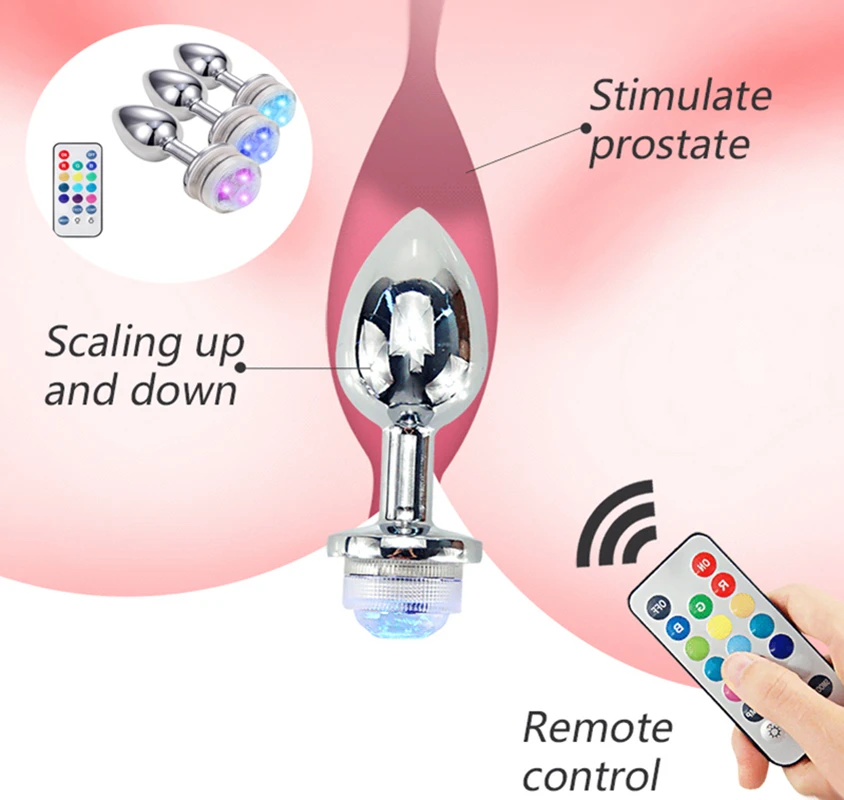 Led Anal Plug Metal Colorful Light Butt Plug Sex Toys For Woman Vagina Massager Realistic Anal Dildo Intimate Goods No Vibrator Anal Sex Toys Aliexpress<script async src=