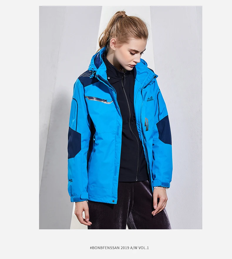 Новинка, куртка для пеших прогулок, женская зимняя куртка, 3 в 1, куртка, флисовое пальто, ветровка, софтшелл, водонепроницаемые куртки, пальто для улицы