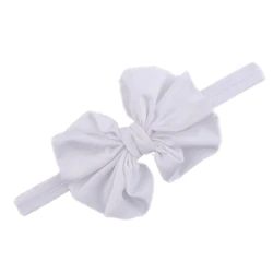 Charming Baby Bowknot Flower Headband - Elastic Newborn Hair Accessory (WHITE)