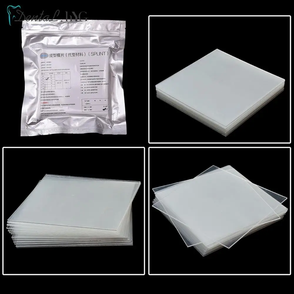 10/15/20 pcs Dental Lab Orthodontic Splint Retainer Slice Vacuum Forming Sheet Soft Hard 1.0/1.5/2.0mm Thermoforming Material | Красота и