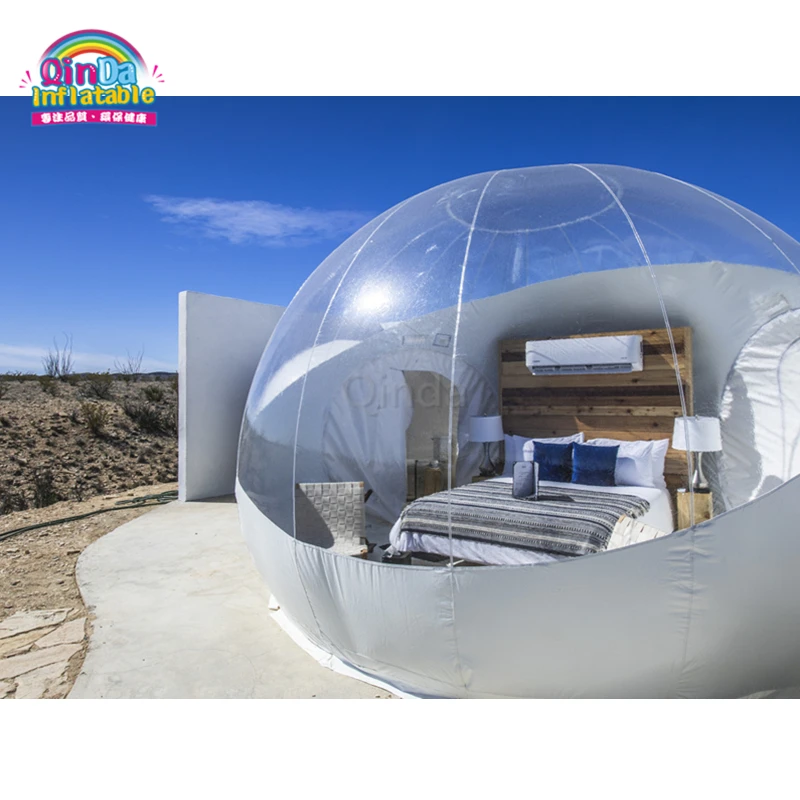 4 м диаметр прозрачный купол надувная круглая палатка пвх иглу палатка