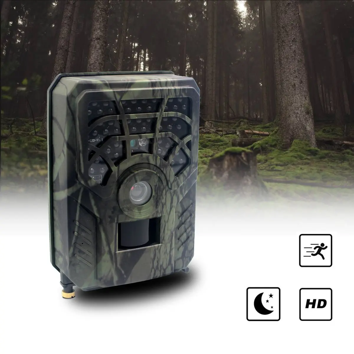 Outdoor Wildlife Scouting Camera Night Vision IP54 Waterproof 1280 X750P Trail and Game Camera Motion Activated Hunting Camera