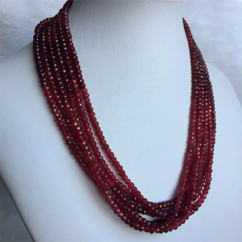 Zircon Gemstone 3 mm Rondelle Faceted Beads 13 To 40'' Strand Necklace JK00 
