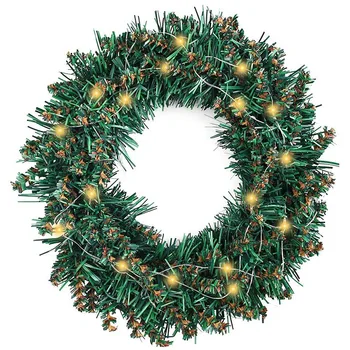 

Promotion! Artificial Christmas Wreath with Christmas Spruce for Front Door Decoration and Christmas Party
