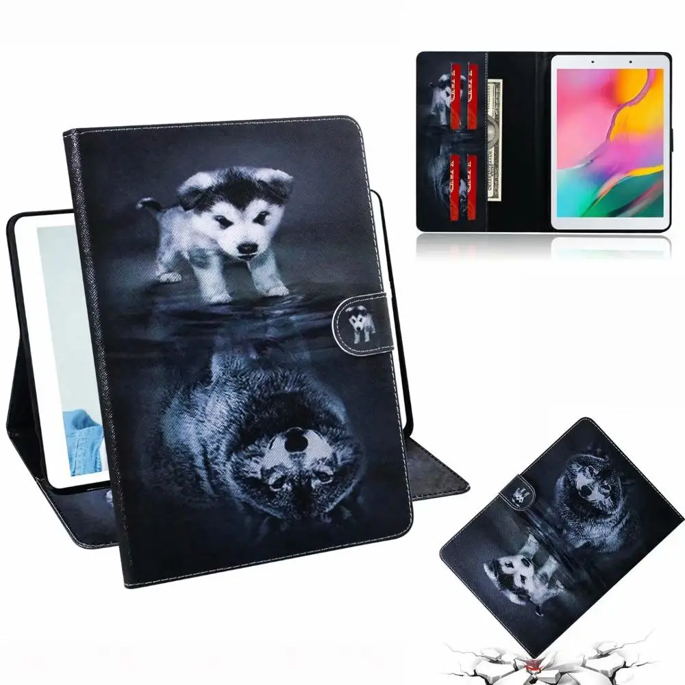 1 Модный Цветной рисунок кожаный чехол для Samsung Galaxy Tab A T290 T295 SM-T290 SM-T295 8,0 дюймов Магнитная подставка-чехол Funda+ подставка для ручек - Цвет: 1