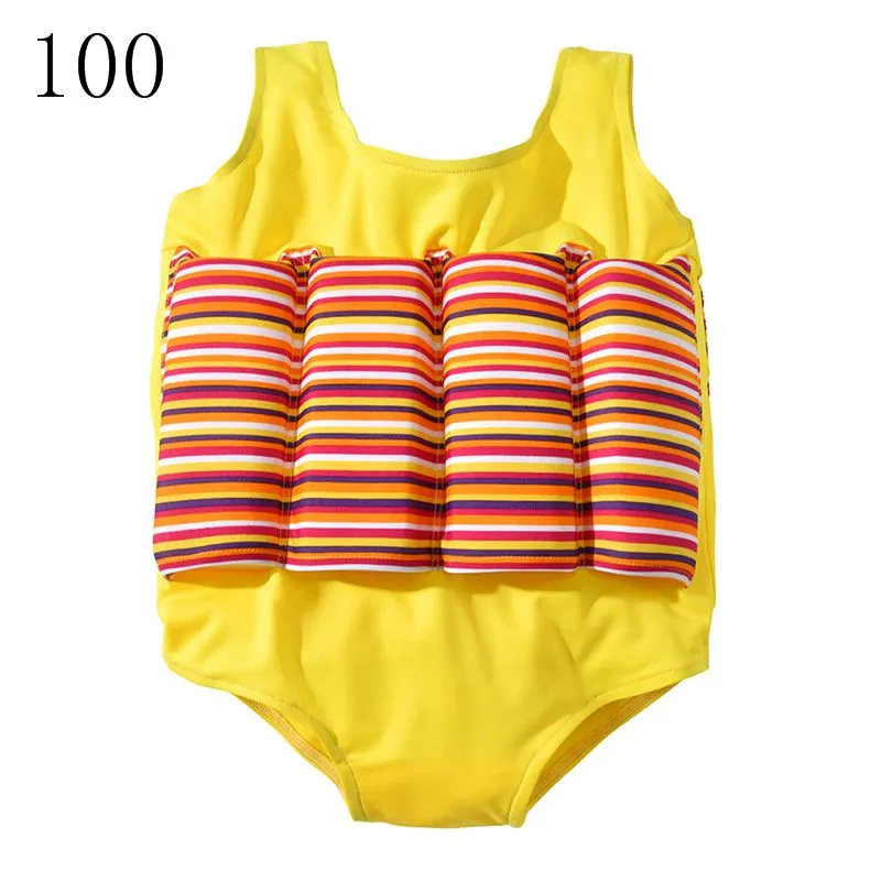 Детская плавающая пена для плавания, плавающий безопасный купальник, не утопающий костюм для бассейна для мальчиков и девочек - Цвет: Yellow-100cm