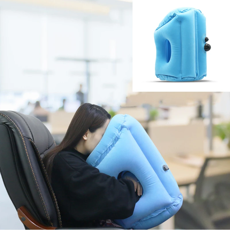 

Travel pillow Inflatable pillows air soft cushion trip portable innovative products body back support Foldable blow neck pillow