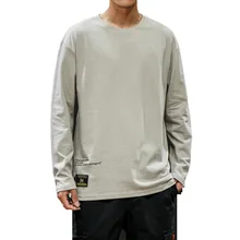 Мужские хлопковые футболки Мужская Осенняя уличная белая футболка Мужская модная брендовая одежда мужская футболка больших размеров мужские Топы И Футболки 3XL