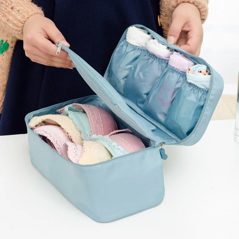 Горячая мода сплошной цвет водонепроницаемый бюстгальтер нижнее белье носки Косметическая Упаковка куб сумка для хранения путешествия чемодан Органайзер сумочка