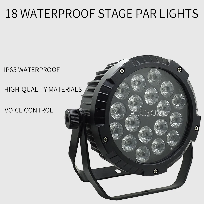 Водонепроницаемый Светодиодный прожектор IP65 18x18 Вт RGBW AUV 6 в 1 светодиодный DMX512 с